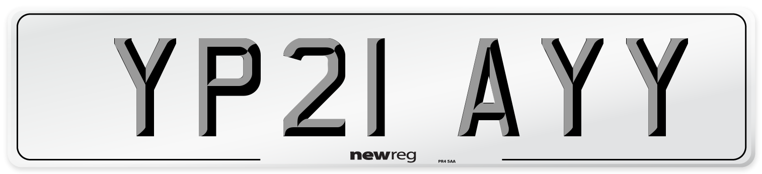 YP21 AYY Number Plate from New Reg